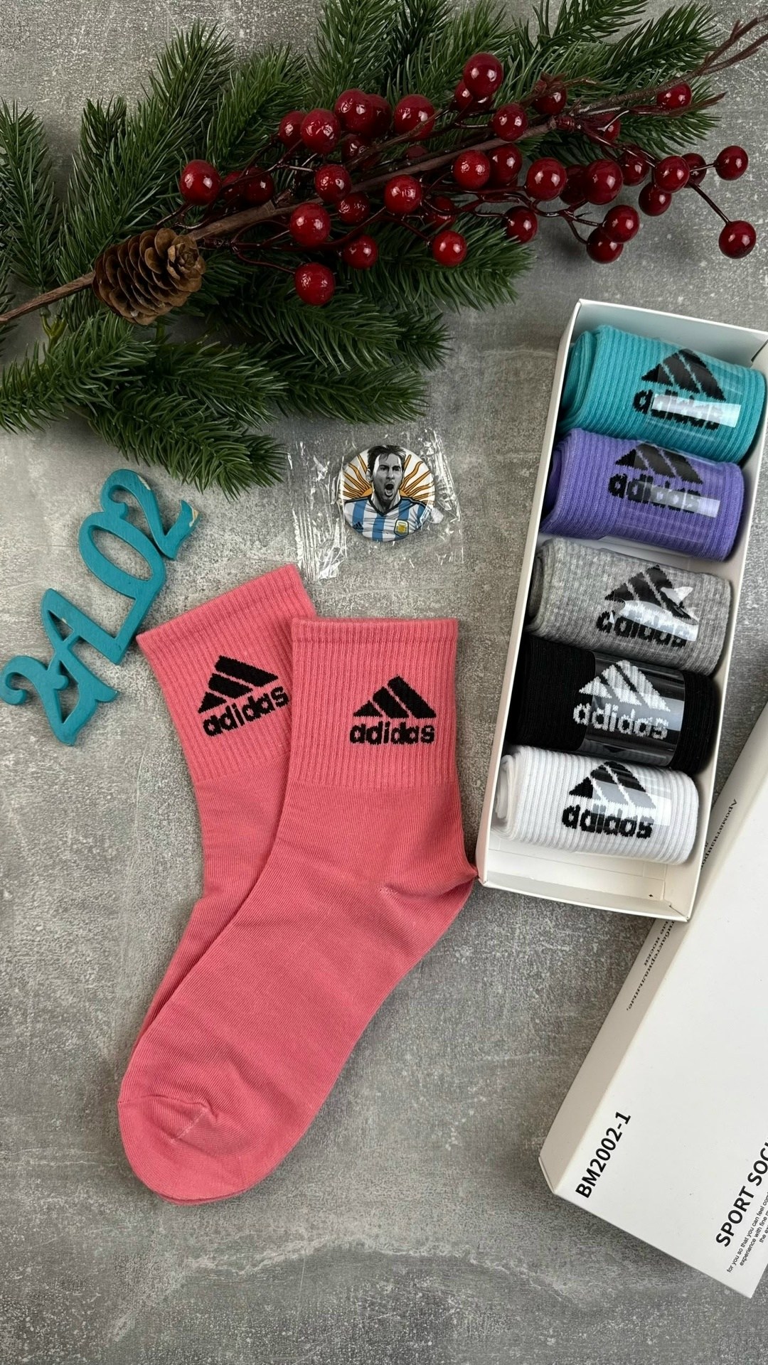 комплект носков adidas,набор носков adidas,носки adidas,носки женские adidas,носки адидас в синей коробке