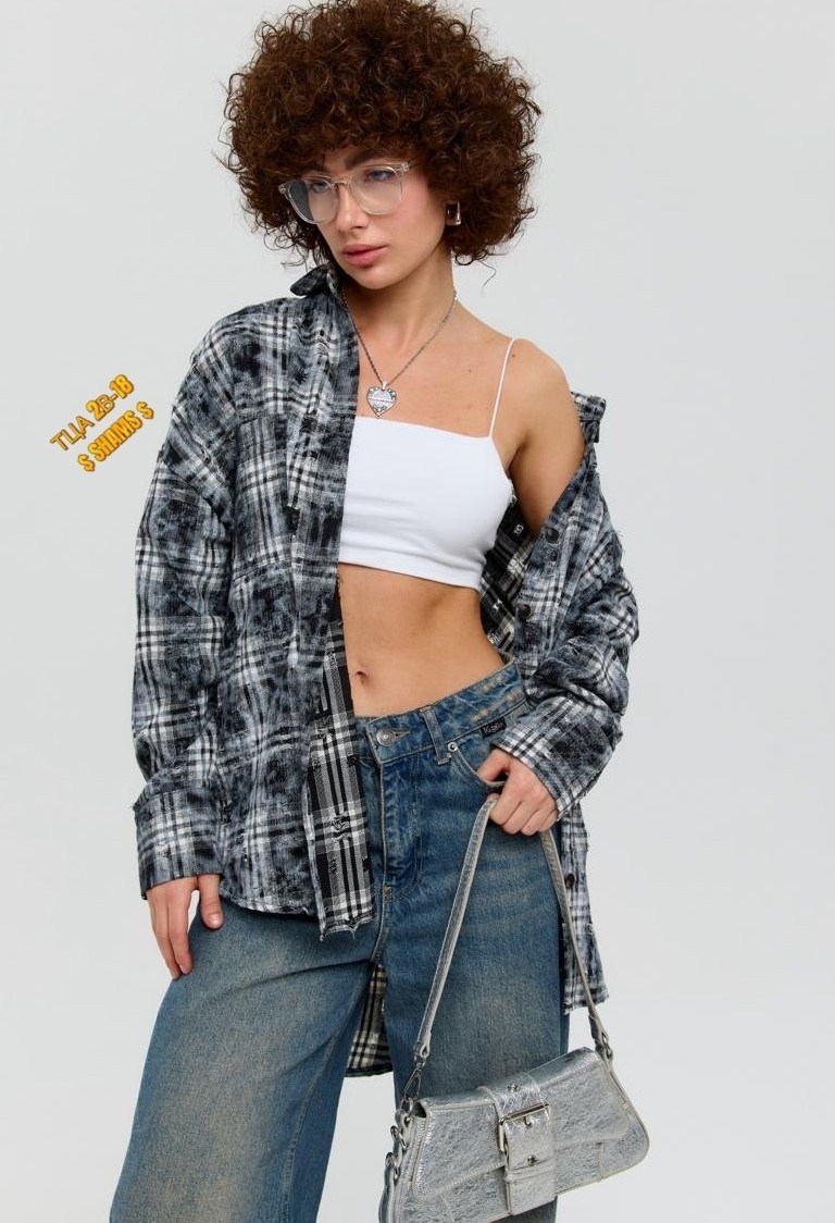 рубашка в клетку летняя оверсайз удлиненная koktash,рубашка в клетку оверсайз vittoria vicci,женская рубашка в клетку оверсайз,рубашка oversize фланелевая в клетку с карманами,рубашка в клетку женская