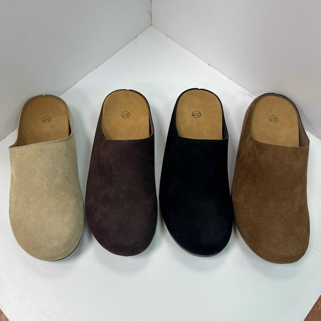 ,тапки,замшевые сабо,модные тапочки,тапочки на плоской подошве