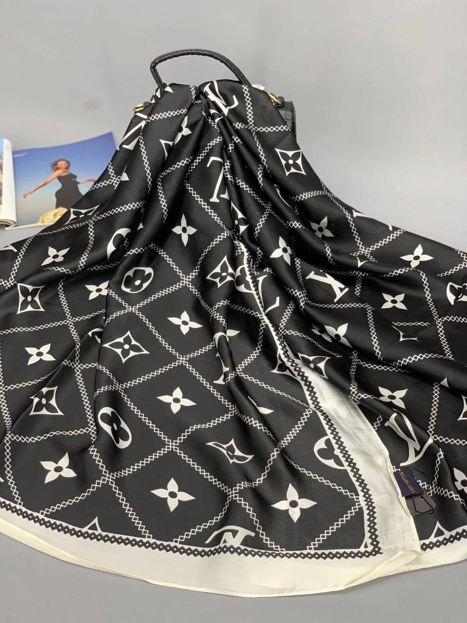 брендовый женский палантин louis vuitton,брендовый палантин,шарф шелковый,брендовый платок,шелковые платки