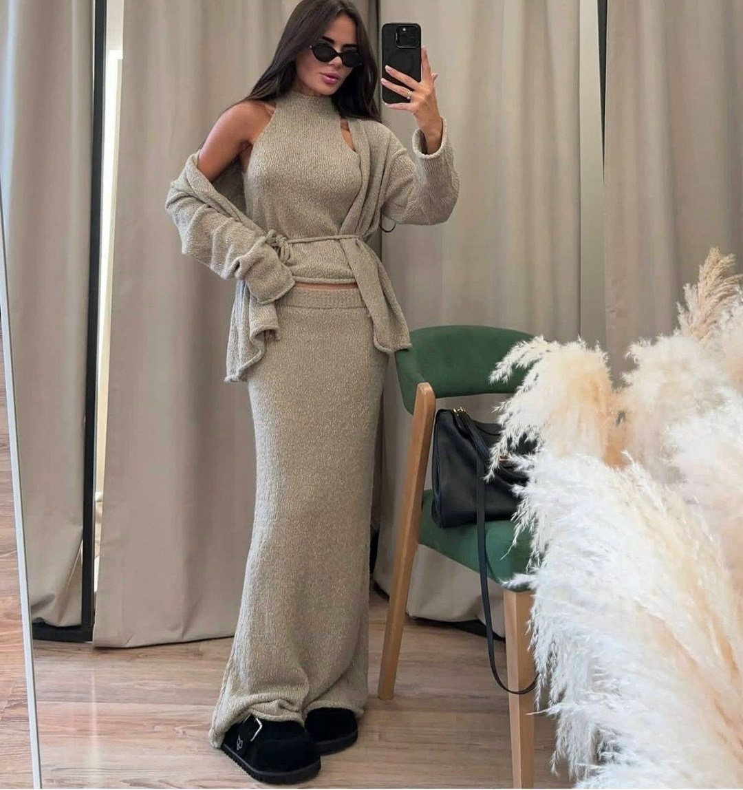 костюм классический,костюм повседневный,костюм с юбкой,женский костюм,теплый вязаный костюм с юбкой