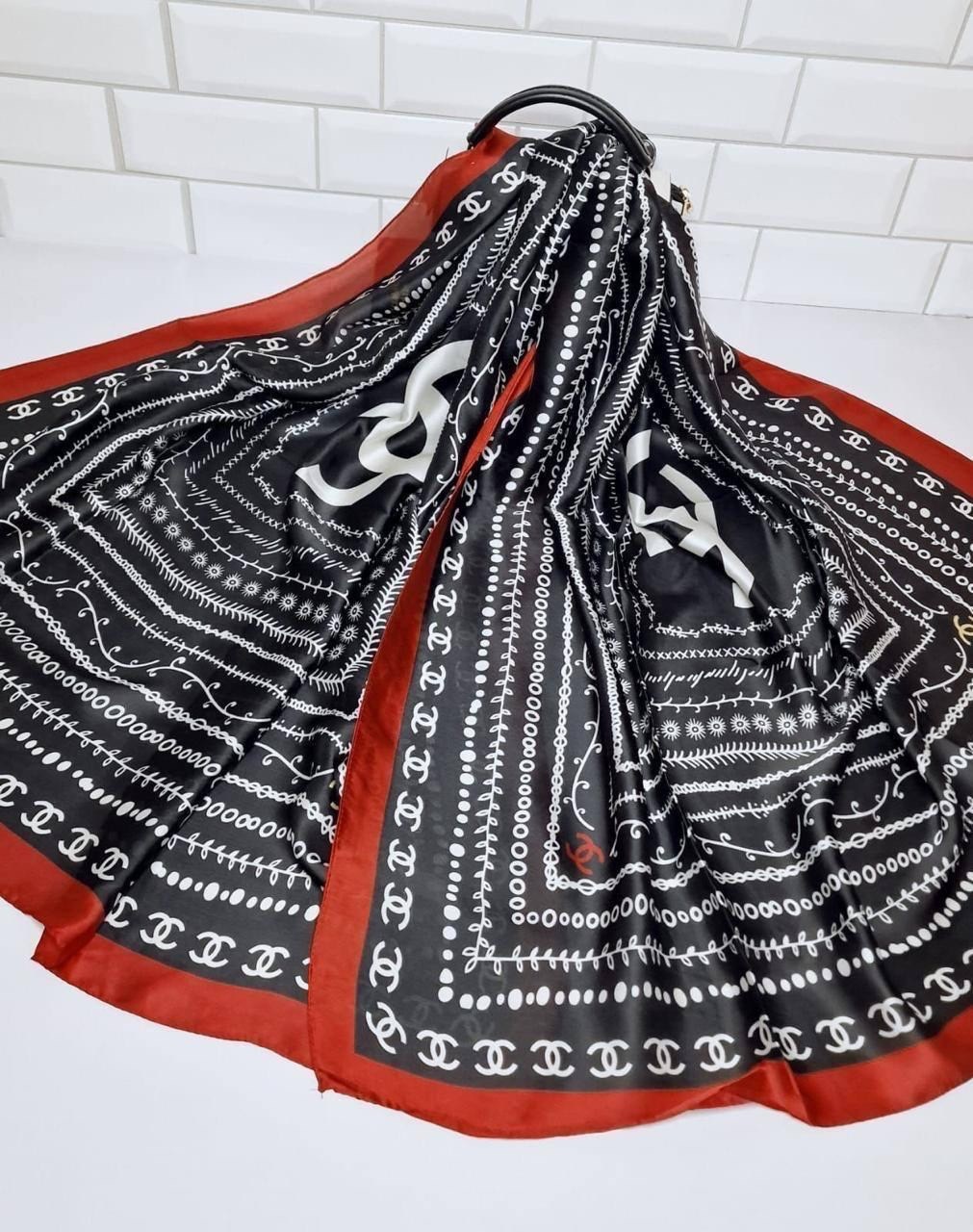 шарф шанель,шарф chanel,платок chanel,брендовый женский палантин louis vuitton,шарф шелковый