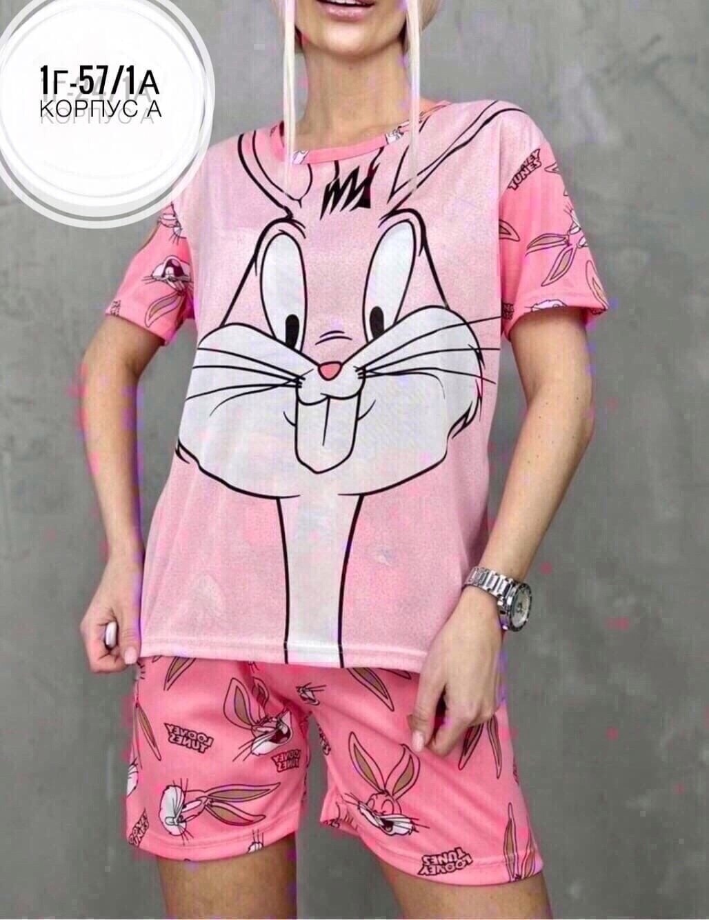 пижама кролик,пижама ,пижама женская темно-серая,пижама,одежда с изображением кролика