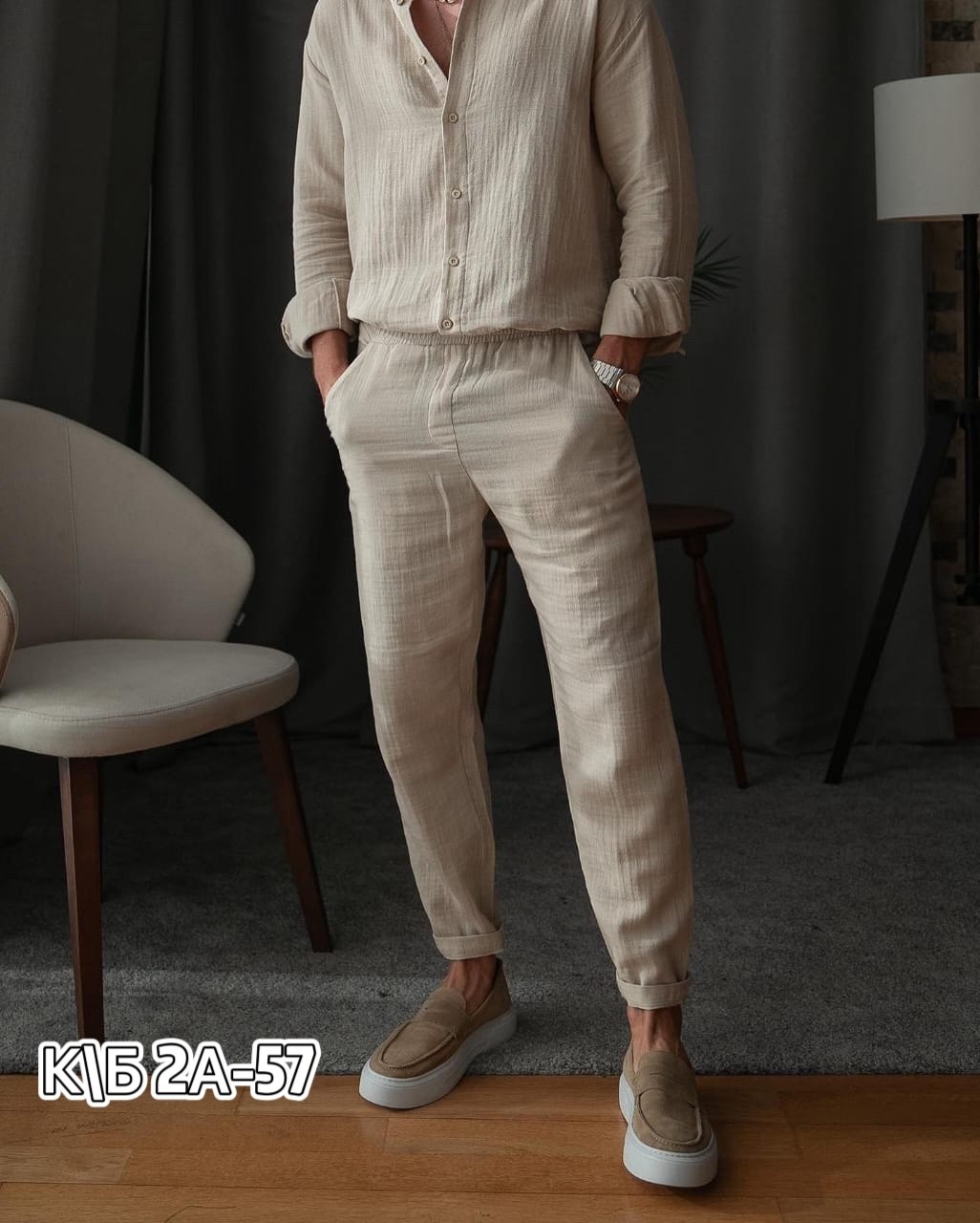 костюм двойка мужской,костюм летний льняной брюки и рубашка,муслиновый костюм с брюками,костюм мужской летний,костюм спортивный мужской