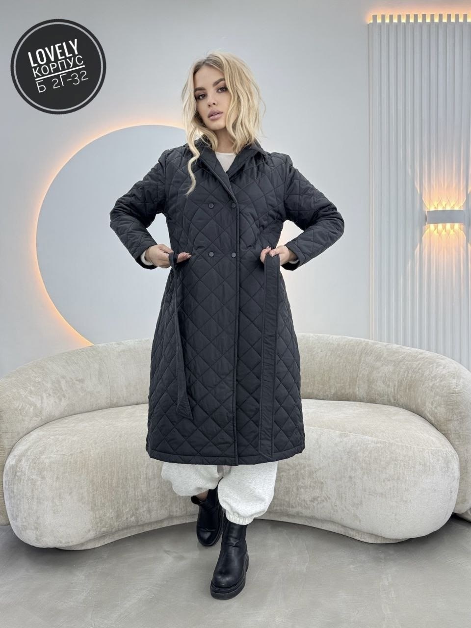 куртка демисезонная длинная стеганая с поясом ah fashion,пальто женское демисезонное стеганое,пальто стеганое плащ стеганый куртка женская весна dh fashion,стеганое пальто,стеганое пальто женское