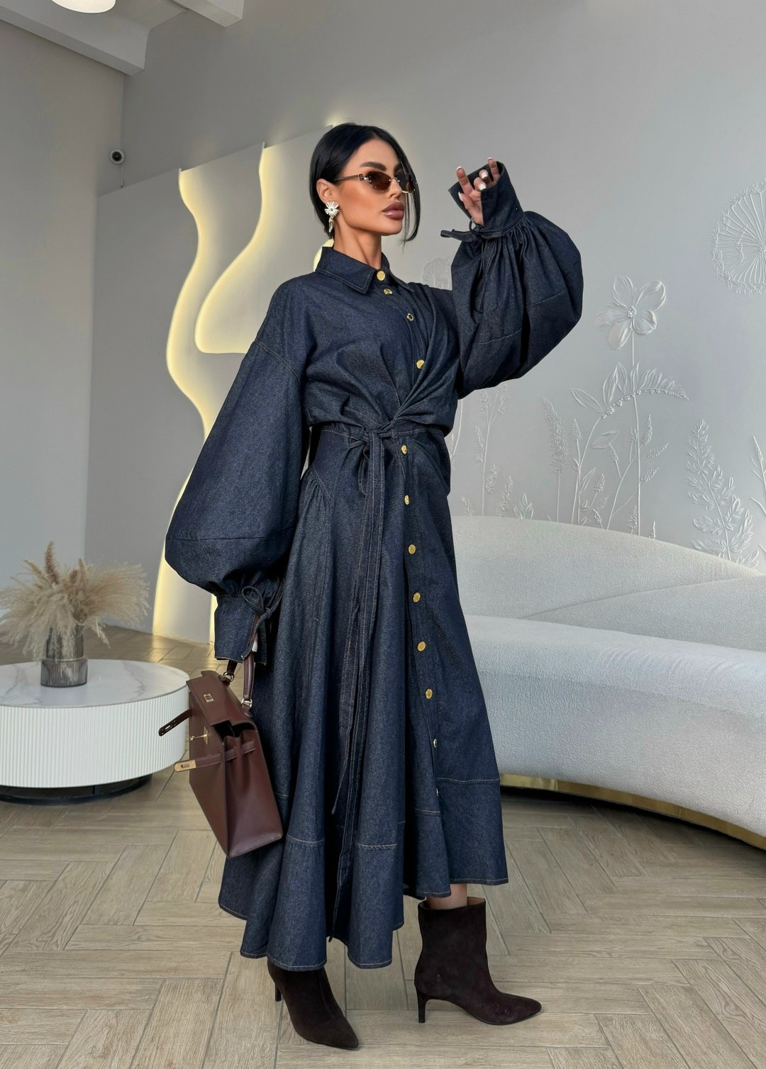 джинсовое платье,джинсовое платье-рубашка длины миди,джинсовое платье миди,джинсовое платье женское,джинсовое платье рубашка