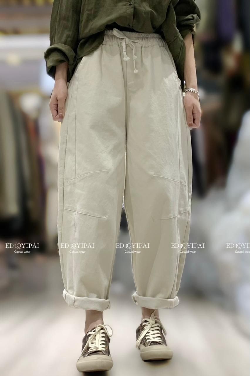 льняные шаровары,льняные брюки,широкие льняные брюки цветные,женские льняные свободные брюки max lulu,льняные штаны