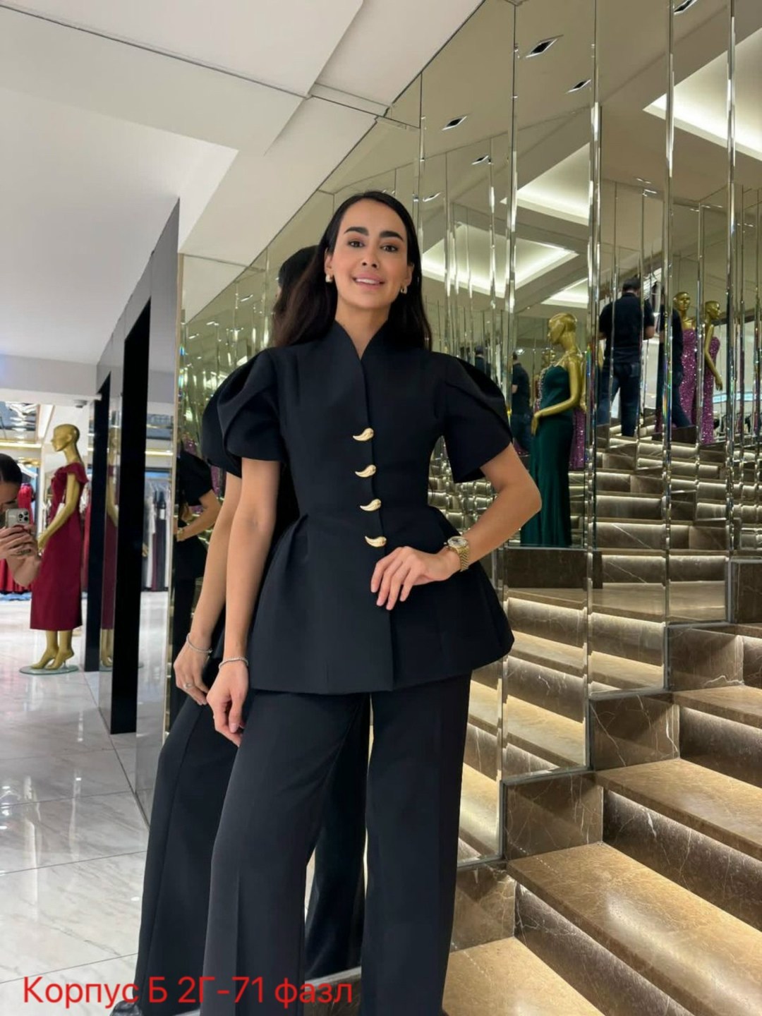 брючные костюмы женские,женский костюм,the.woman 0285 черный жакет,жакет с баской