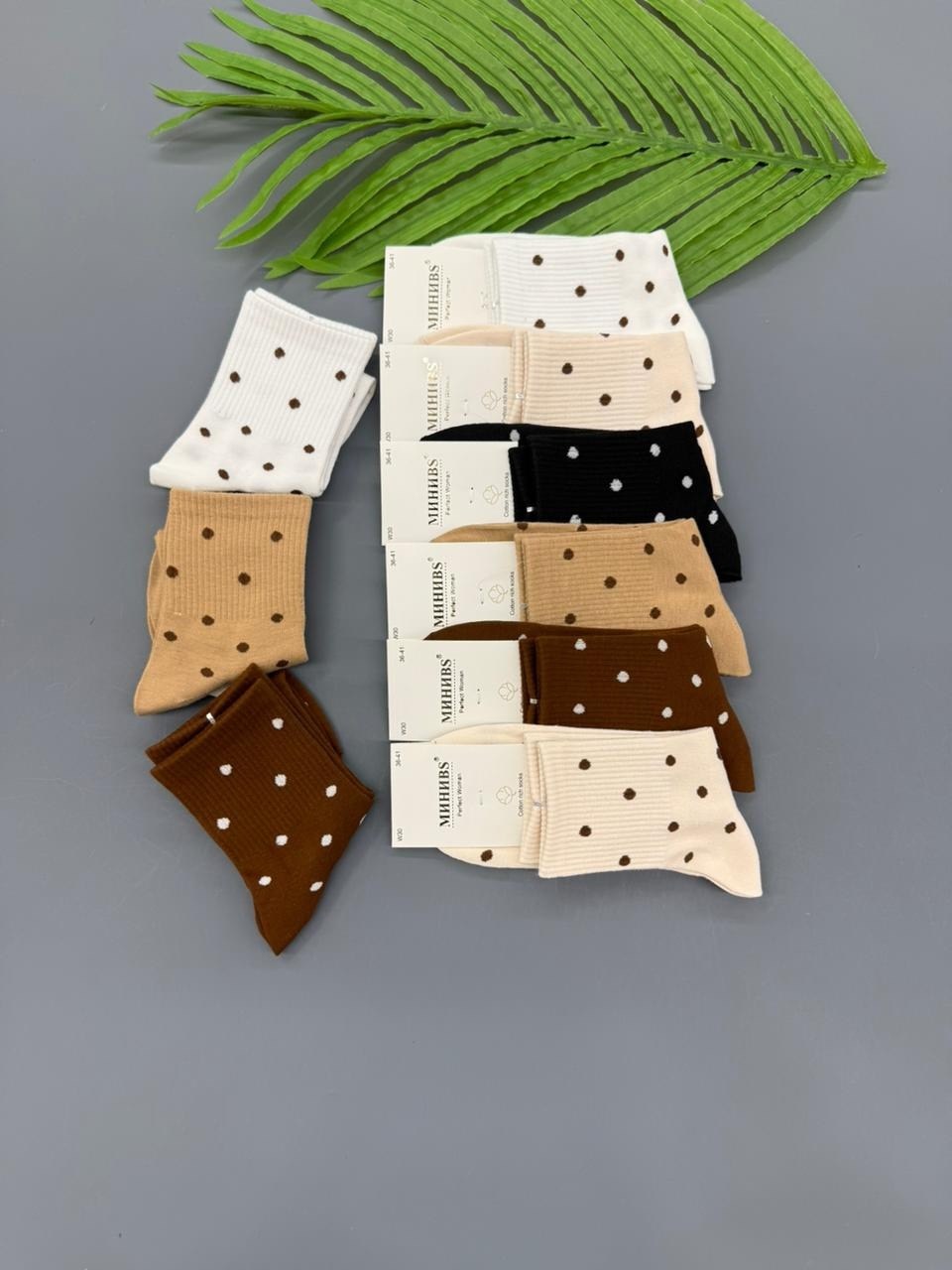 женские носки,носки набор 10 пар горошек кофейные хлопковые turkan,носки женские набор,носки женские 10 пар,набор носки женские короткие