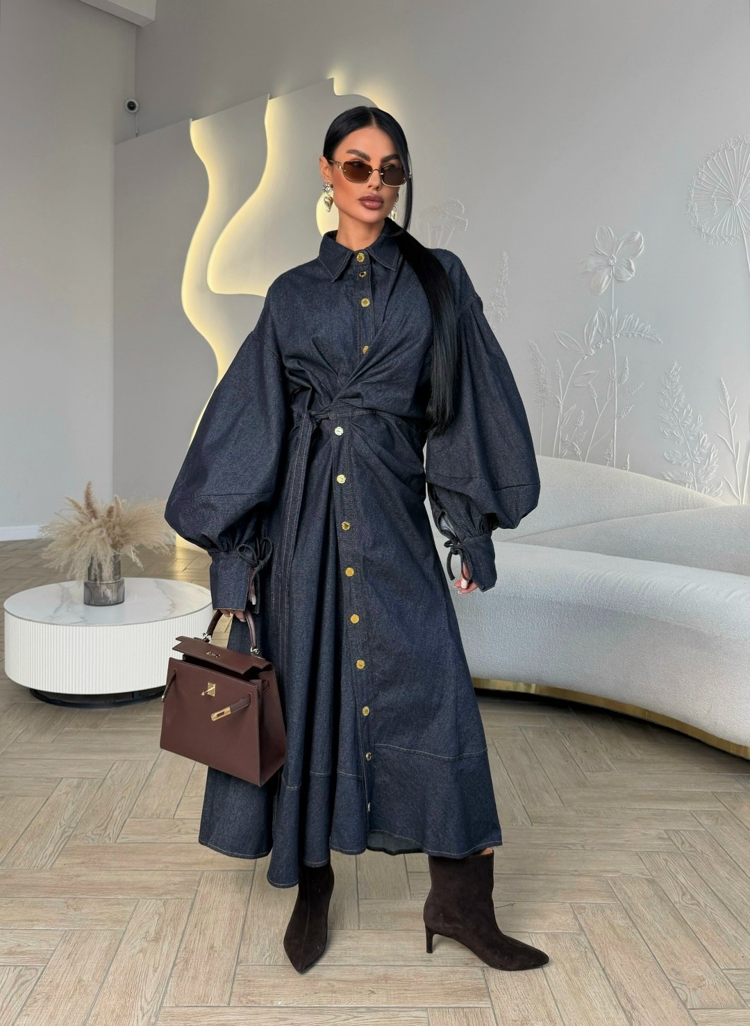 джинсовое платье,джинсовое платье-рубашка длины миди,джинсовое платье миди,джинсовое платье женское,джинсовое платье рубашка