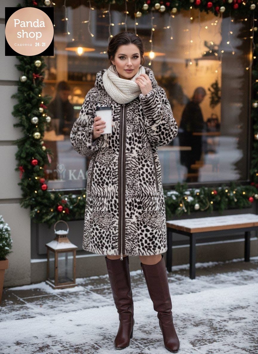 зимняя пальто,шуба искусственная экошуба леопардовая зимняя,шуба экомех леопардовая,пальто меховое с натуральным утеплителем, принт леопард,пуховик женский