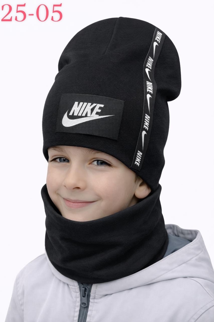 комплект шапка и снуд,шапка снуд для мальчика,комплект 2 в 1 шапка снуд или бафф,зимний комплект шапка снуд найк черный,шапка и снуд