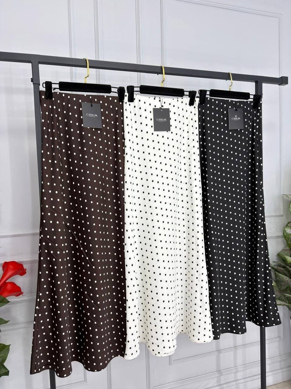 юбка в горошек,юбка женская,юбка миди,юбка летняя,женская юбка длинная в горошек