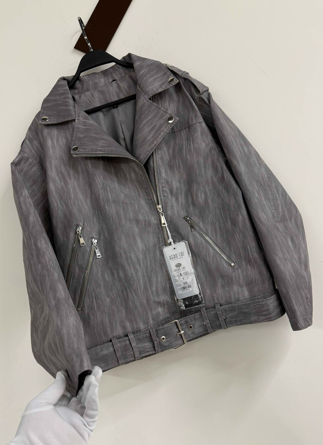 косуха винтажная кожаная куртка серая оверсайз aftfbasic,куртка косуха,куртка ftlzz женская из искусственной кожи,куртка кожаная женская,кожаная куртка косуха