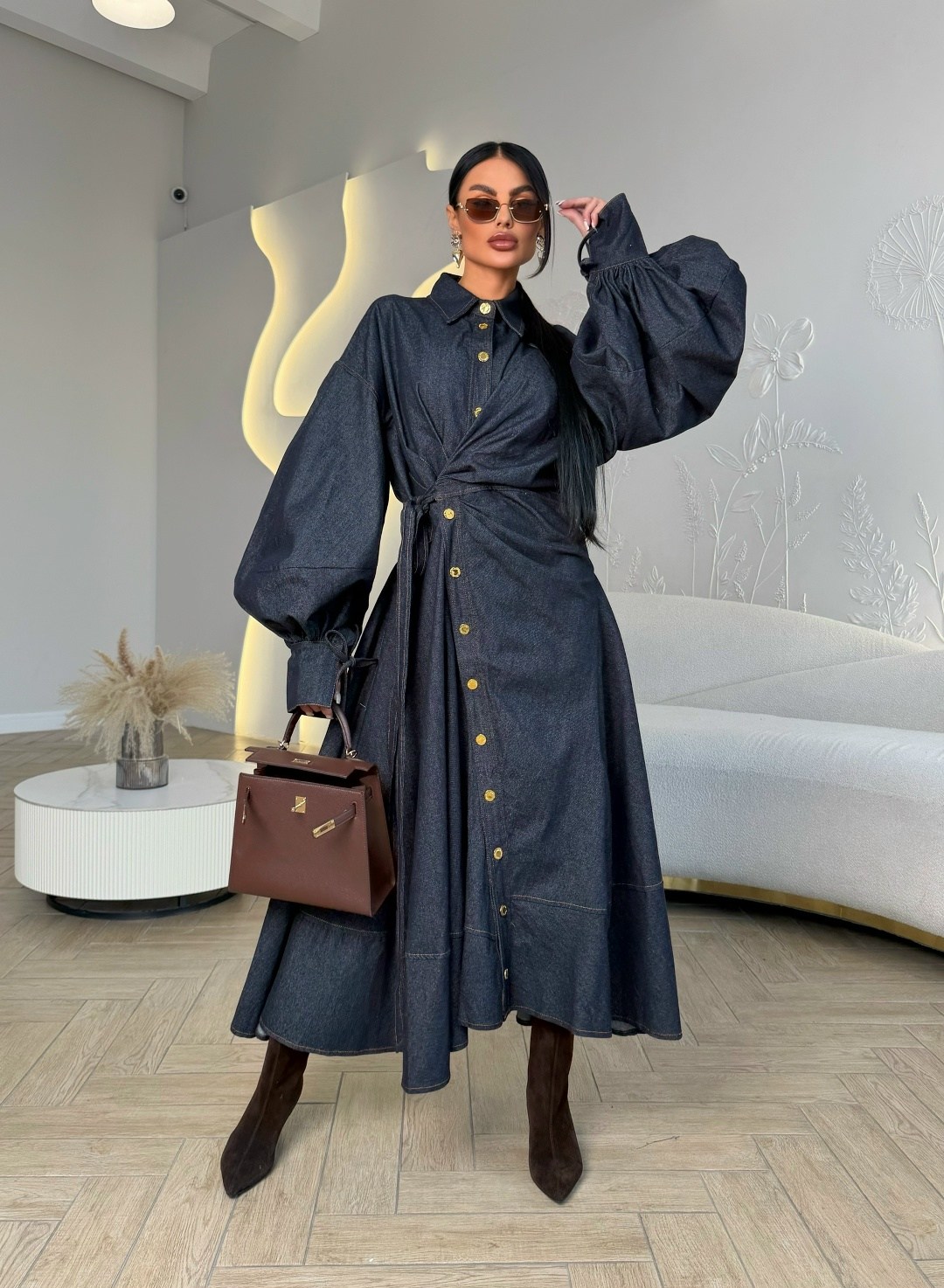 джинсовое платье,джинсовое платье-рубашка длины миди,джинсовое платье миди,джинсовое платье женское,джинсовое платье рубашка