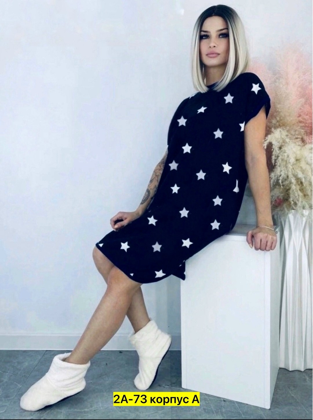 туника женская,платье женская,платье со звездами,платье женская трикотаж,домашнее платье женское