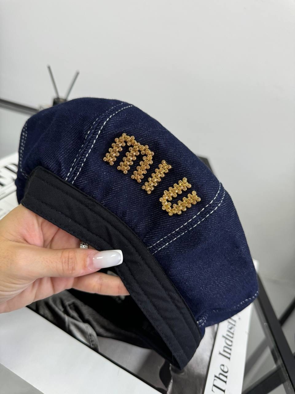 джинсовая кепка,кепка джинсовая женская с камнями,джинсовый берет,кепка,кепка модная