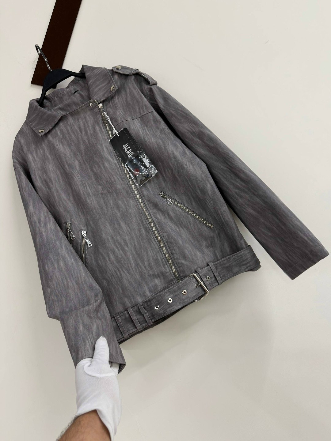 косуха винтажная кожаная куртка серая оверсайз aftfbasic,куртка косуха,куртка ftlzz женская из искусственной кожи,куртка кожаная женская,кожаная куртка косуха