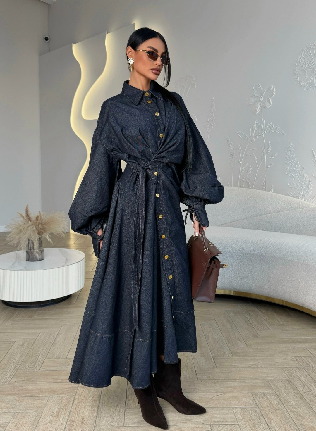 джинсовое платье,джинсовое платье-рубашка длины миди,джинсовое платье миди,джинсовое платье женское,джинсовое платье рубашка