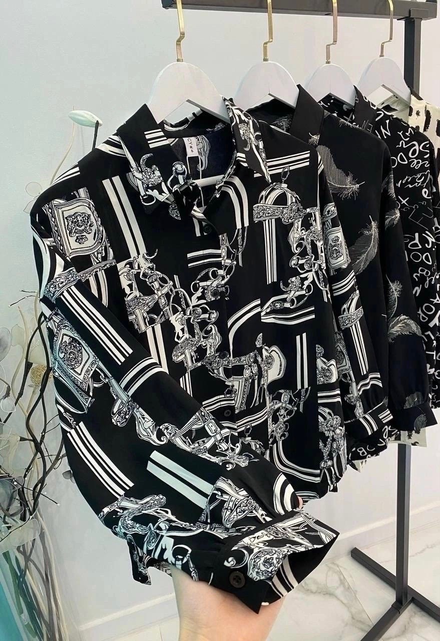 рубашка с принтом,рубашка с длинным рукавом с принтом,versace jeans couture рубашка с принтом черный,повседневная рубашка,рубашка модная