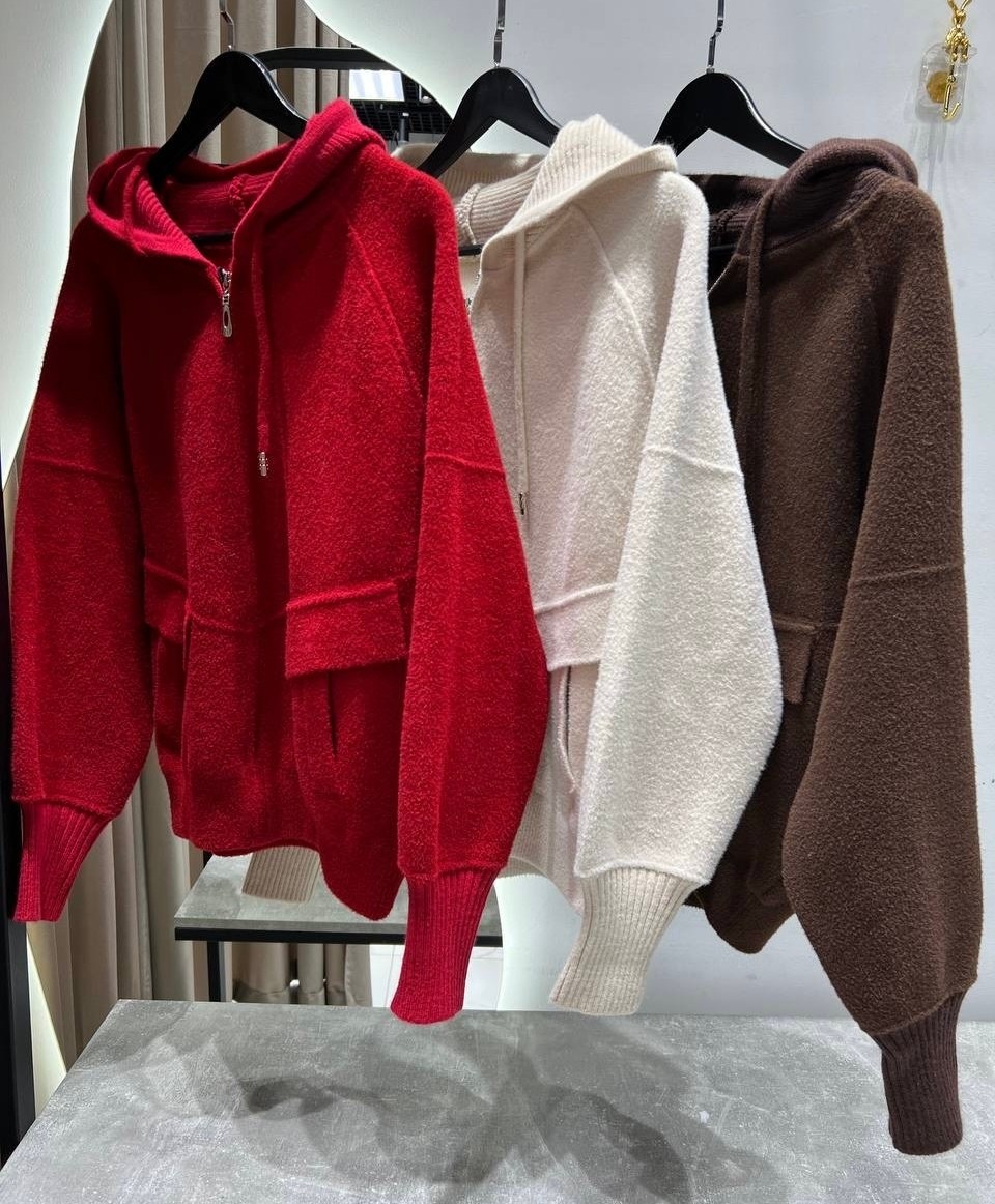 трикотажная куртка,кардиган с капюшоном,женский кашемировый пуловер с капюшоном,женский свитер с капюшоном,кардиган