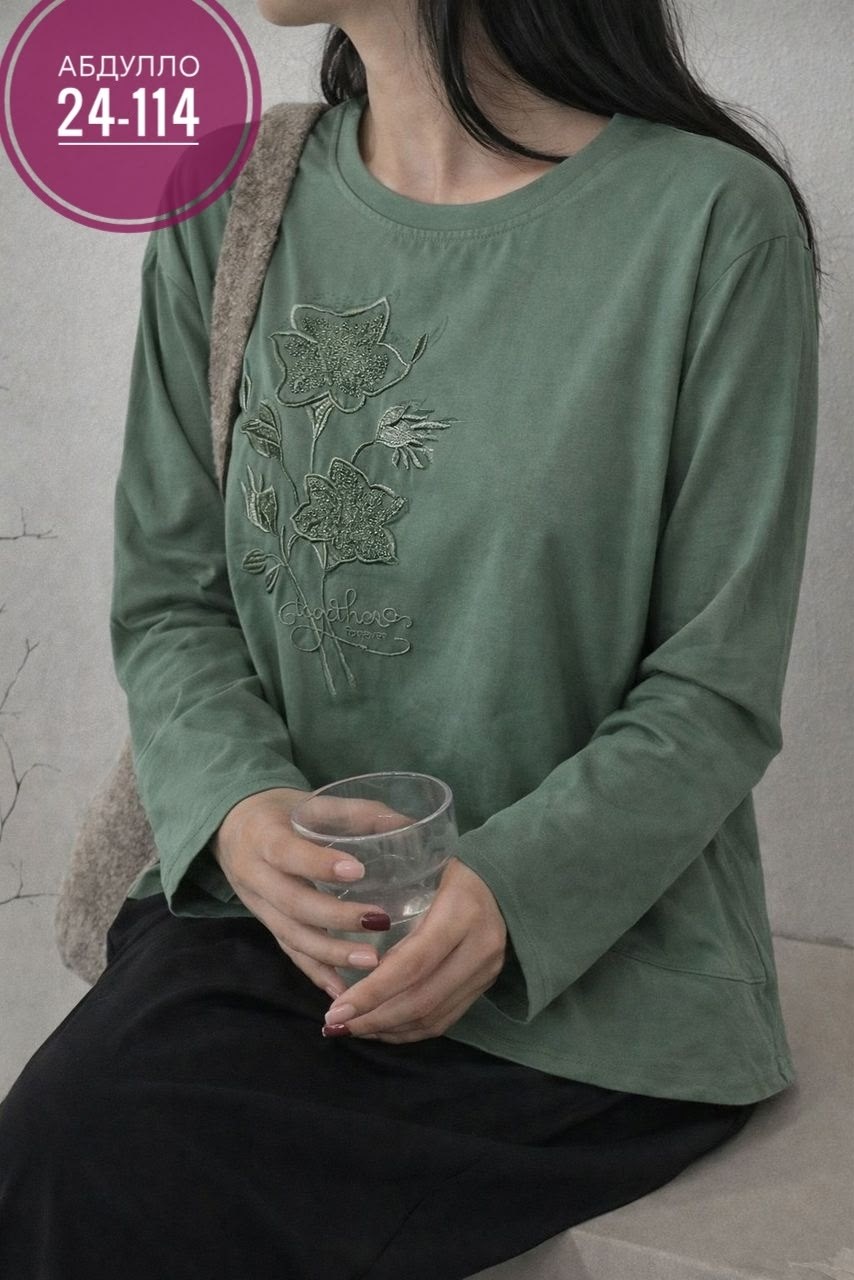 johnature женский винтажный пуловер с вышивкой,женский свитшот с вышивкой,блузка с вышивкой,свитшот с уникальной вышивкой,женские льняные футболки