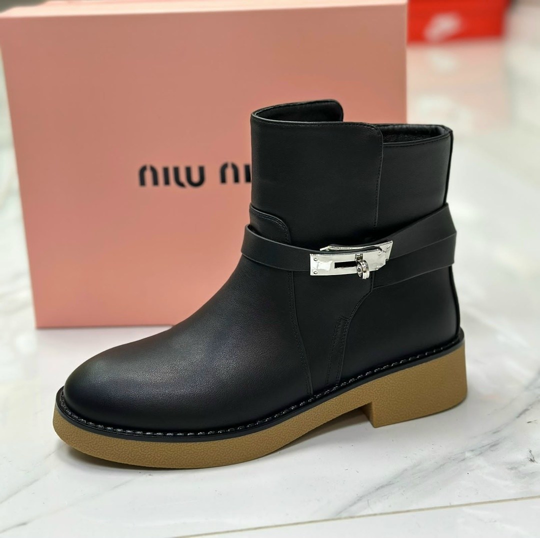 ,женские ботинки,женская ,ботинки miu miu,полусапоги