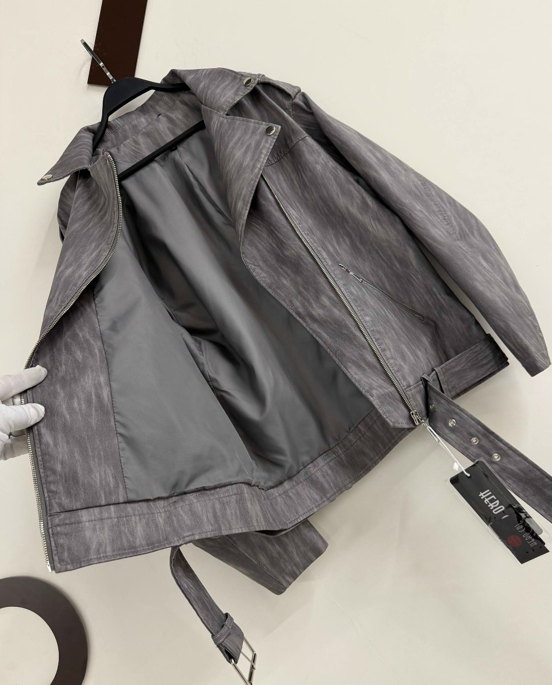 косуха винтажная кожаная куртка серая оверсайз aftfbasic,куртка косуха,куртка ftlzz женская из искусственной кожи,куртка кожаная женская,кожаная куртка косуха