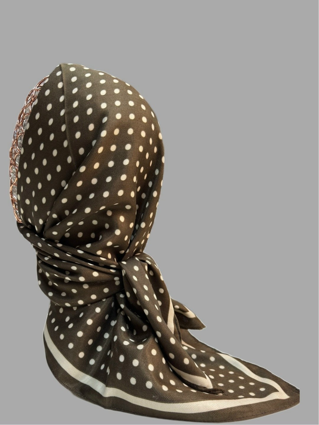 шарф в горошек,платки шарф,платки женские,платок в горошек,шелковый шарф