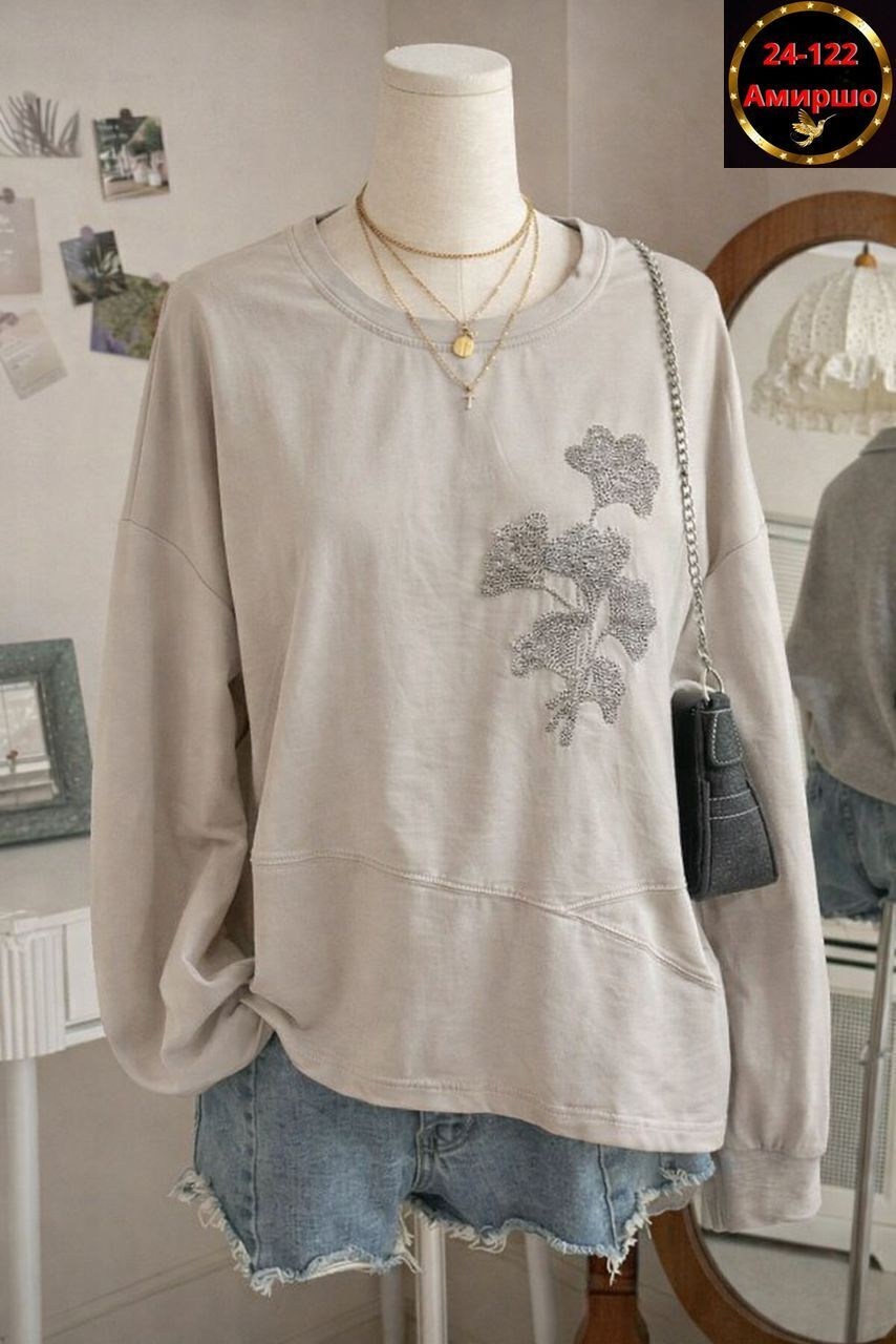 женский повседневный свитшот с круглым вырезом и вышивкой в китайском стиле,блузка с вышивкой,повседневный свитшот,женский свитшот с вышивкой,пуловер