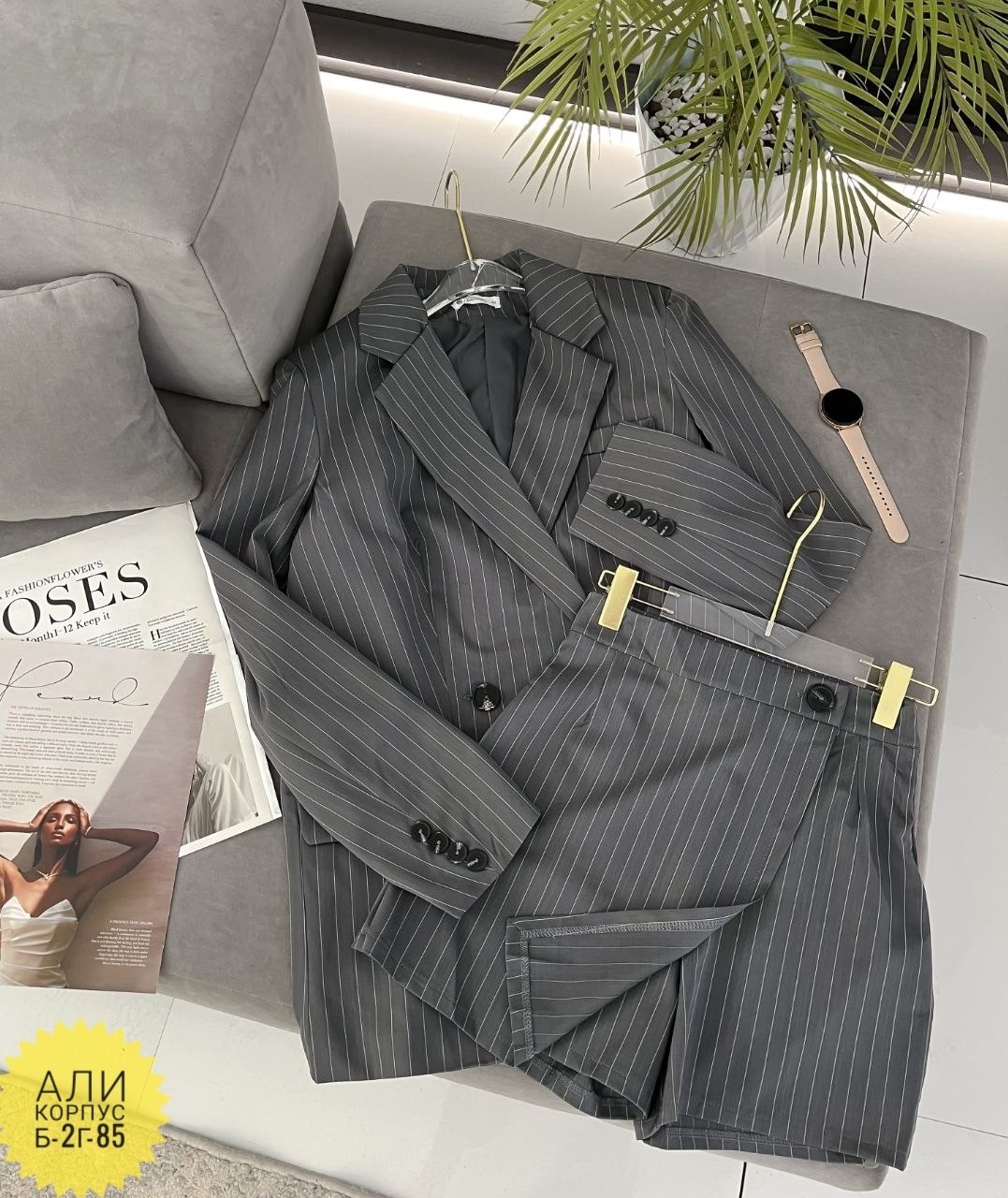 брючный костюм,классический брючный костюм из костюмной ткани в полоску jurimex 3150,костюм пиджак,пиджак женский костюмный серый в полоску,костюм