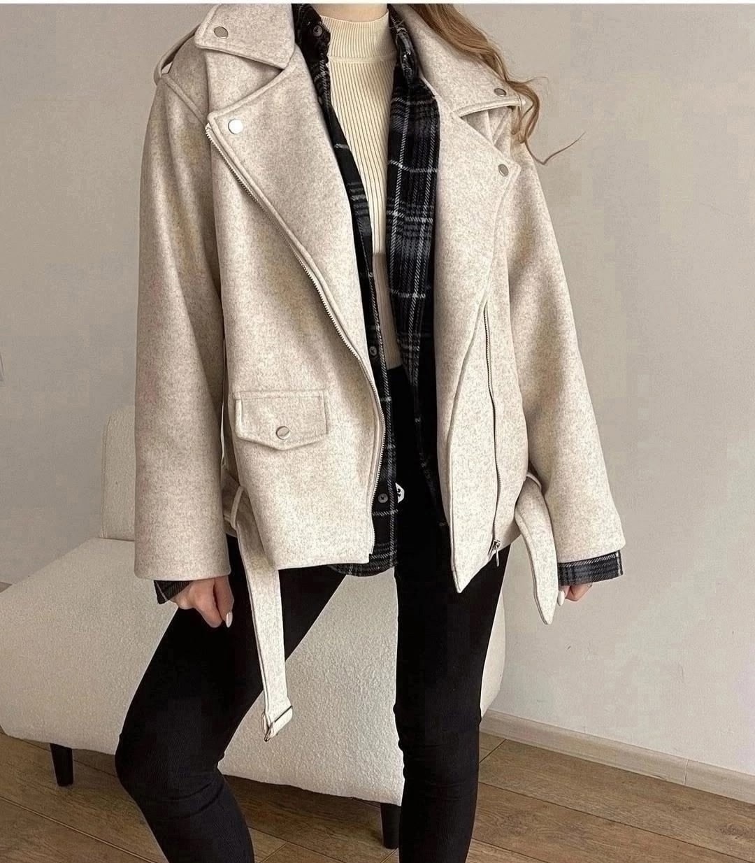 косуха оверсайз,куртка косуха из пальтового материала оверсайз,женская куртка,пальто косуха,косуха куртка