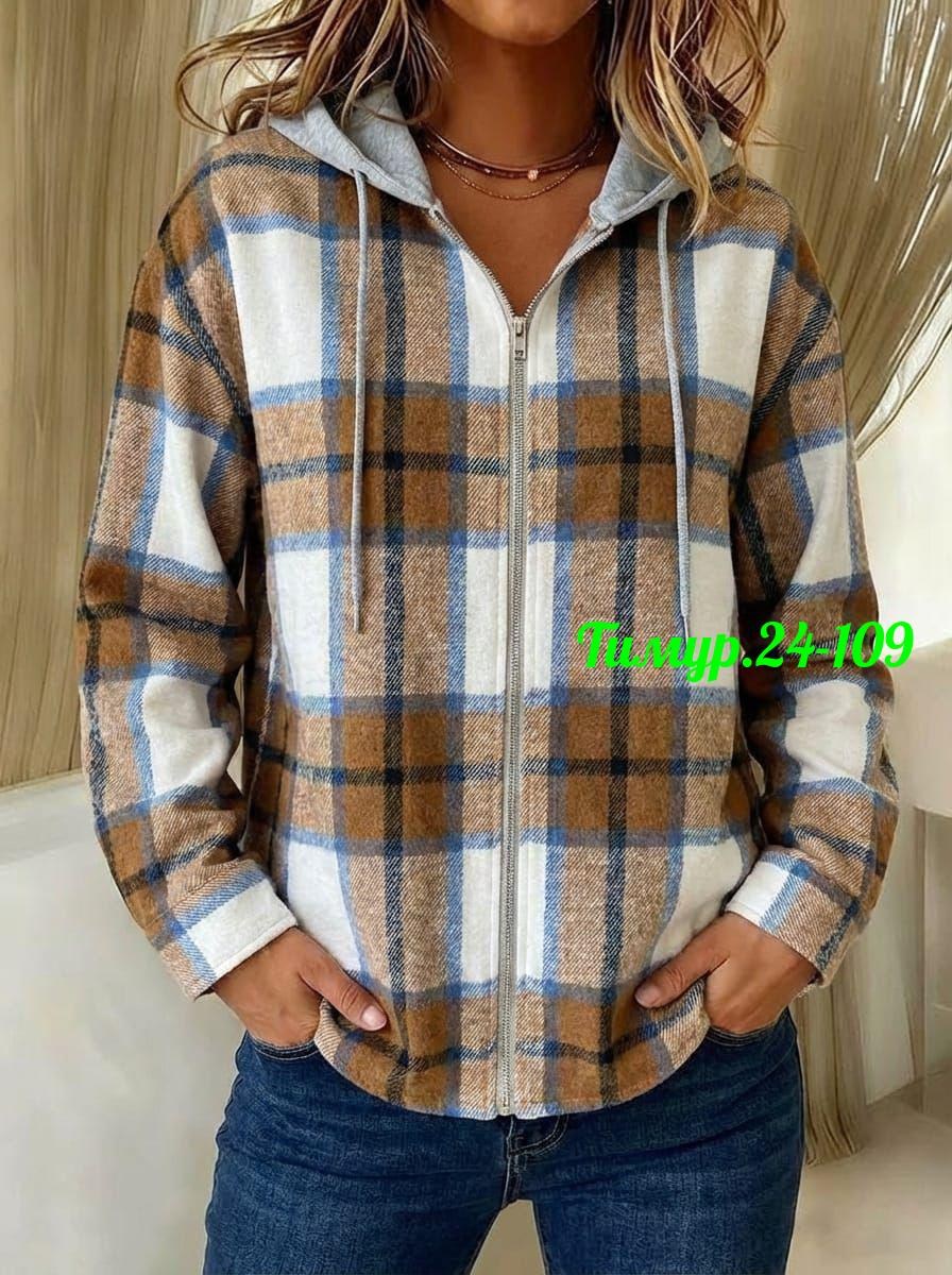 рубашка оверсайз теплая в клетку удлиненная amy store,рубашка теплая,рубашка утепленная,рубашка женская,рубашка с капюшоном