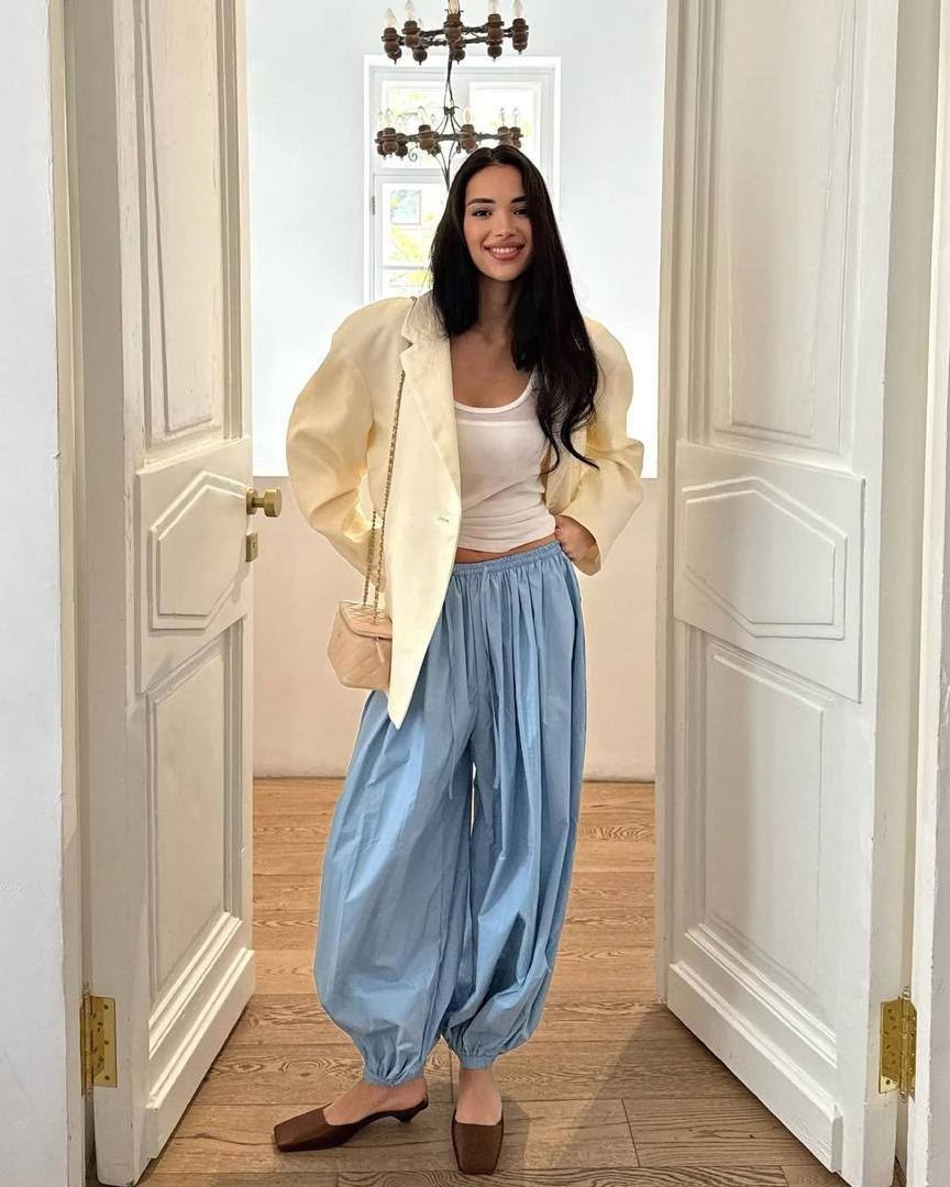 костюм с брюками,брюки алладины женские,широкие брюки,штаны бохо,модные брюки