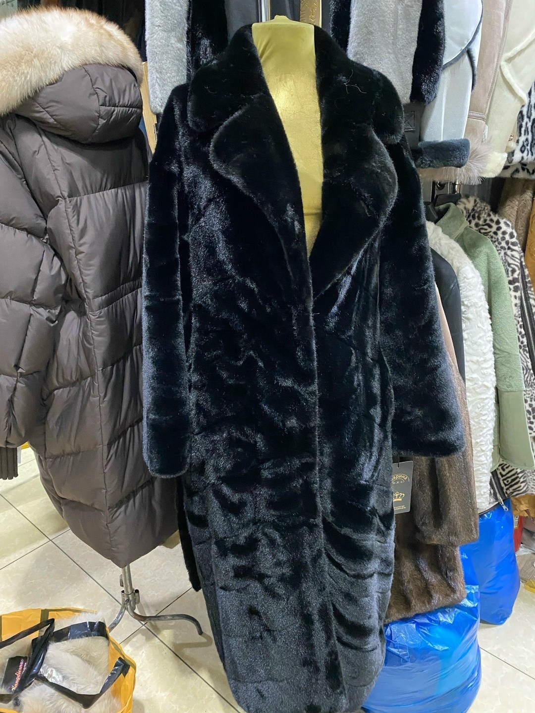 шуба искусственная экошуба под норку длинная by esenya,шуба искусственная,искусственная шуба под норку,шуба из экомеха под норку,норковая шуба