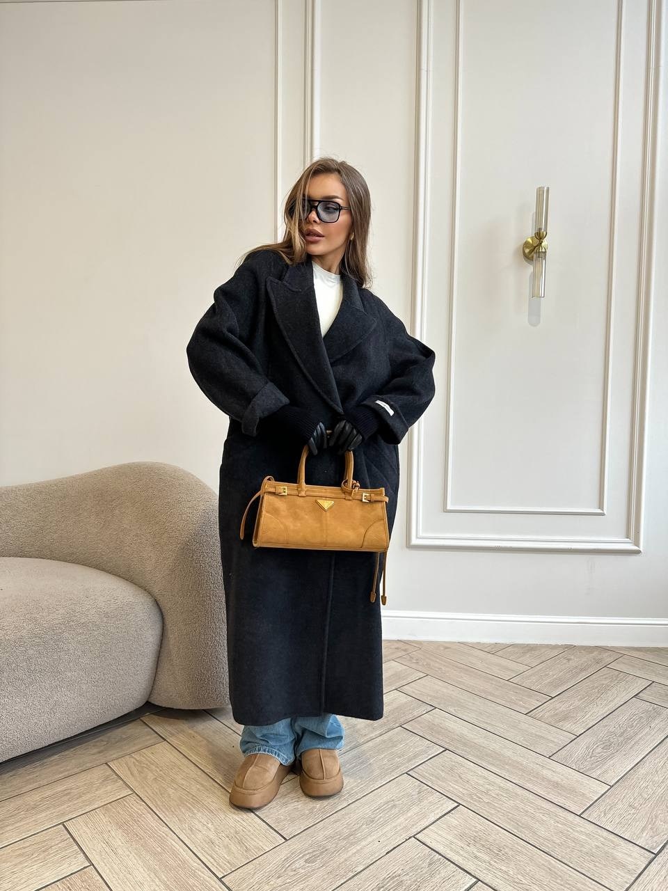 стильное пальто,удлиненное пальто,оверсайз пальто,серое пальто,демисезонное пальто