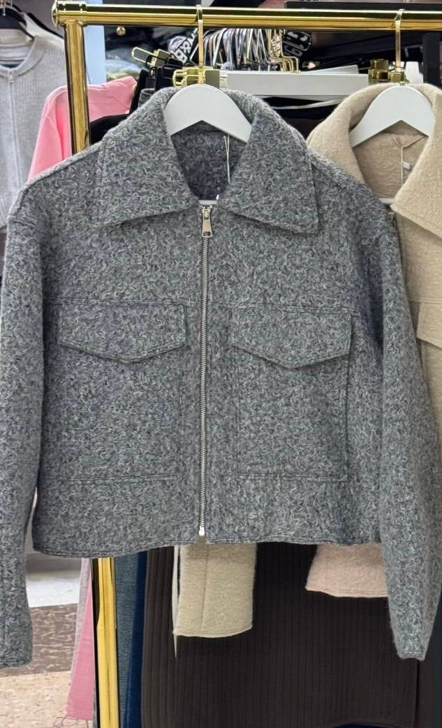 укороченная куртка из твида для женщин,модные стили,куртка бомбер,куртка полупальто на молнии демисезон xs-s,женская куртка