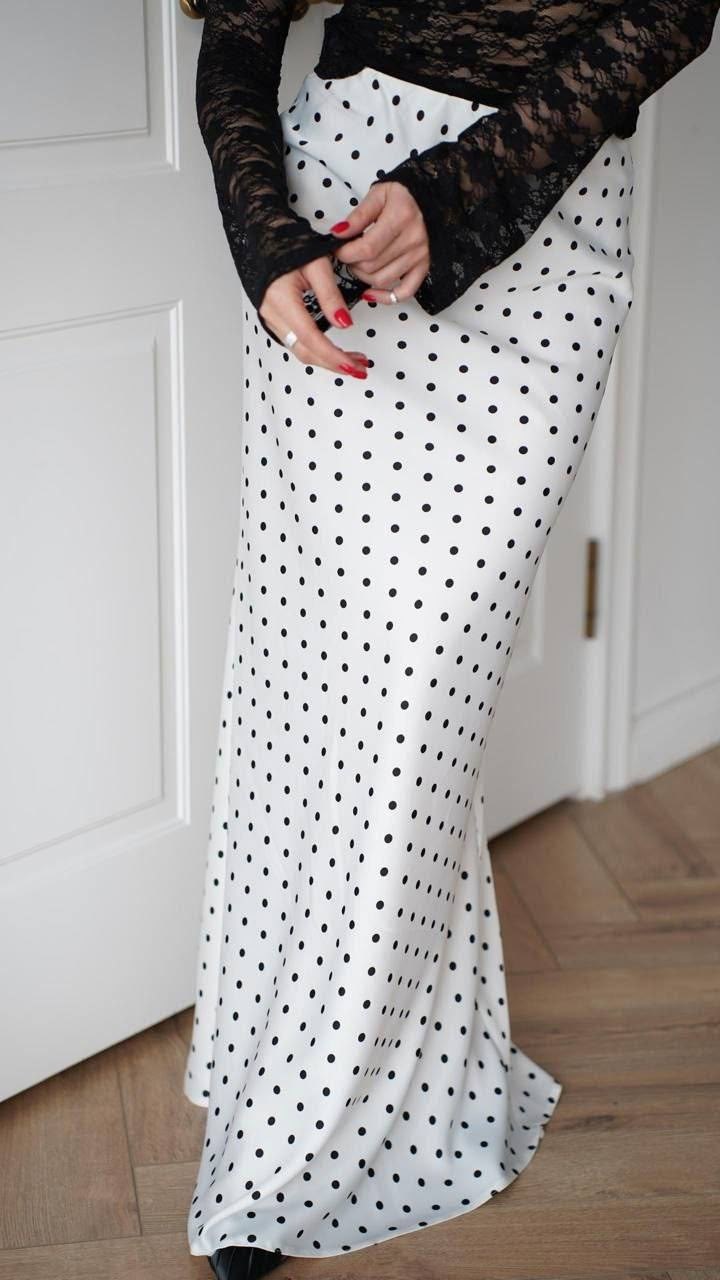 юбка в горошек,юбка женская,юбка миди,юбка летняя,женская юбка длинная в горошек