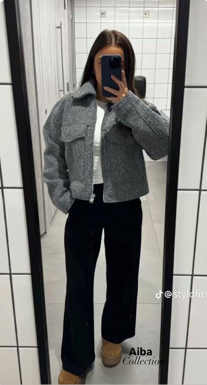 укороченная куртка из твида для женщин,модные стили,куртка бомбер,куртка полупальто на молнии демисезон xs-s,женская куртка