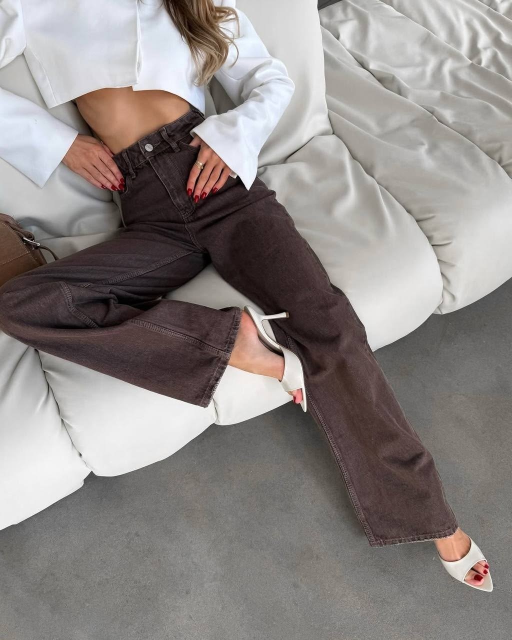 джинсы коричневые широкие с высокой посадкой y2k багги emporiov,коричневые джинсы,широкие брюки,джинсы широкий