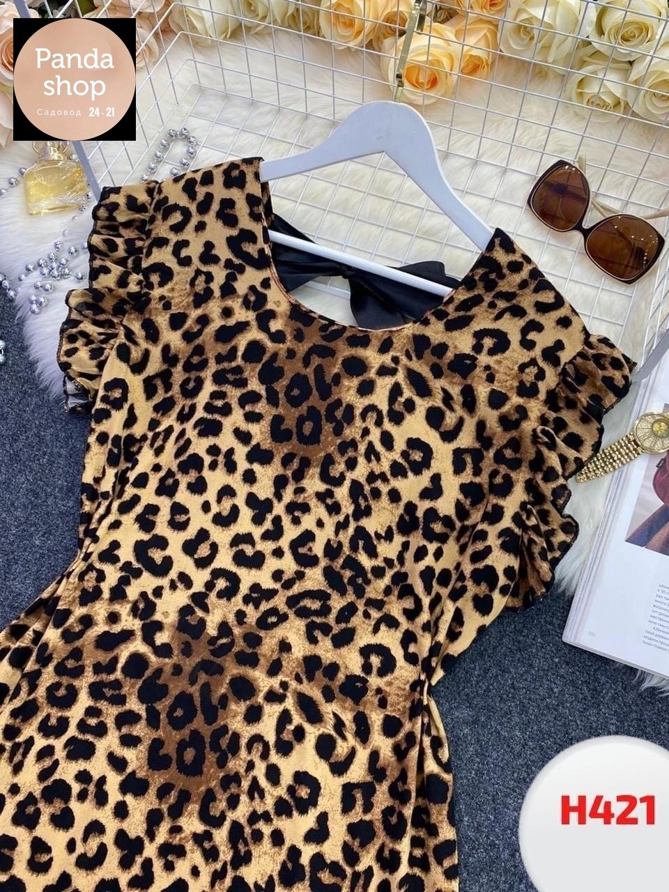 платье с леопардовым принтом,платье женская,платье туника,платье летнее,платье женское леопардовое