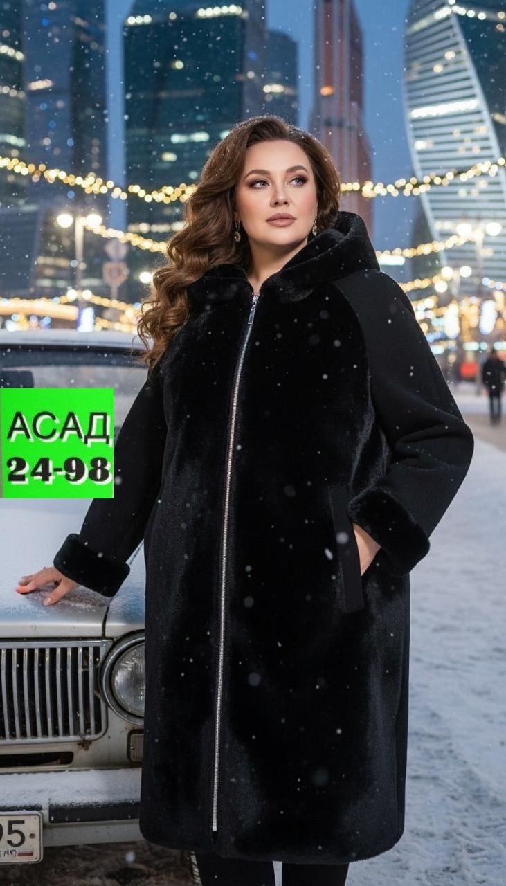 женская дубленка,пальто женское,пальто для полных женщин,шуба из мутона с капюшоном, отделка норка мосмеха 8020604,дубленка с капюшоном