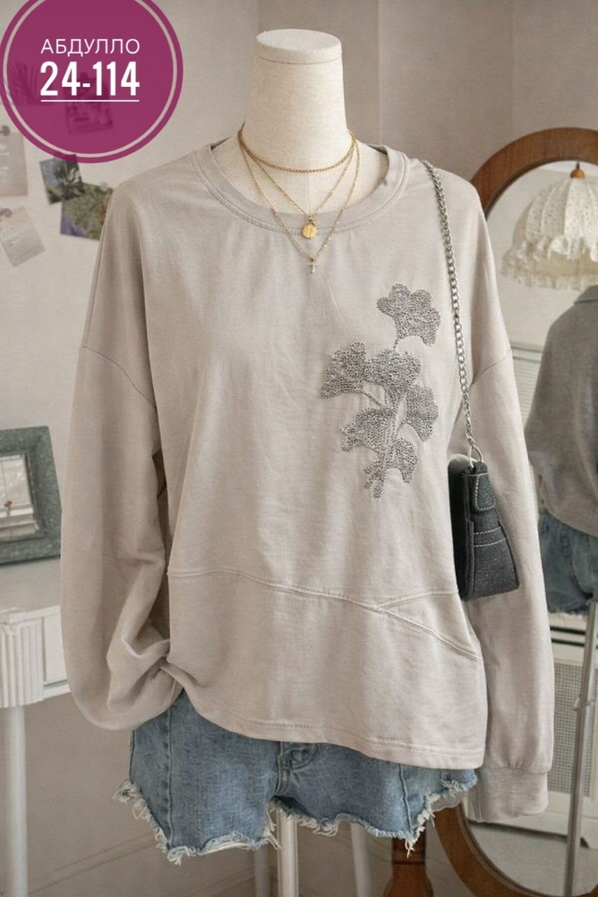 повседневный свитшот,женский свитшот,толстовка модная,женский повседневный свитшот с круглым вырезом и вышивкой в китайском стиле,свитшот