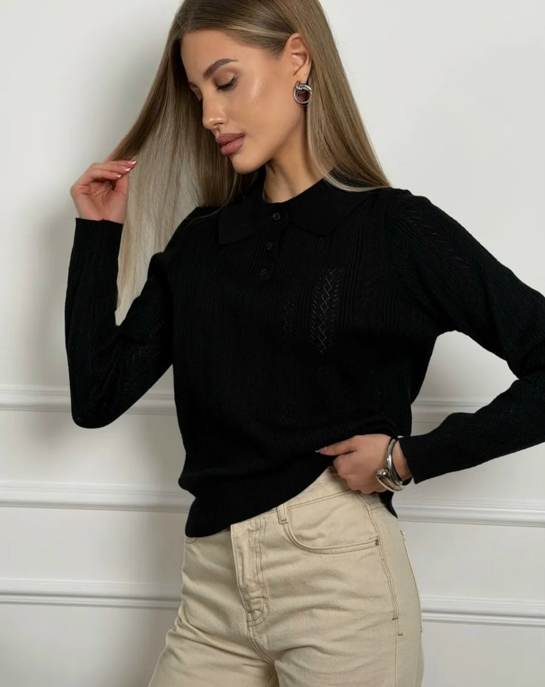 трикотажный свитер brunello cucinelli,женская кофта,джемпер стильный,базовая кофта,кофта поло