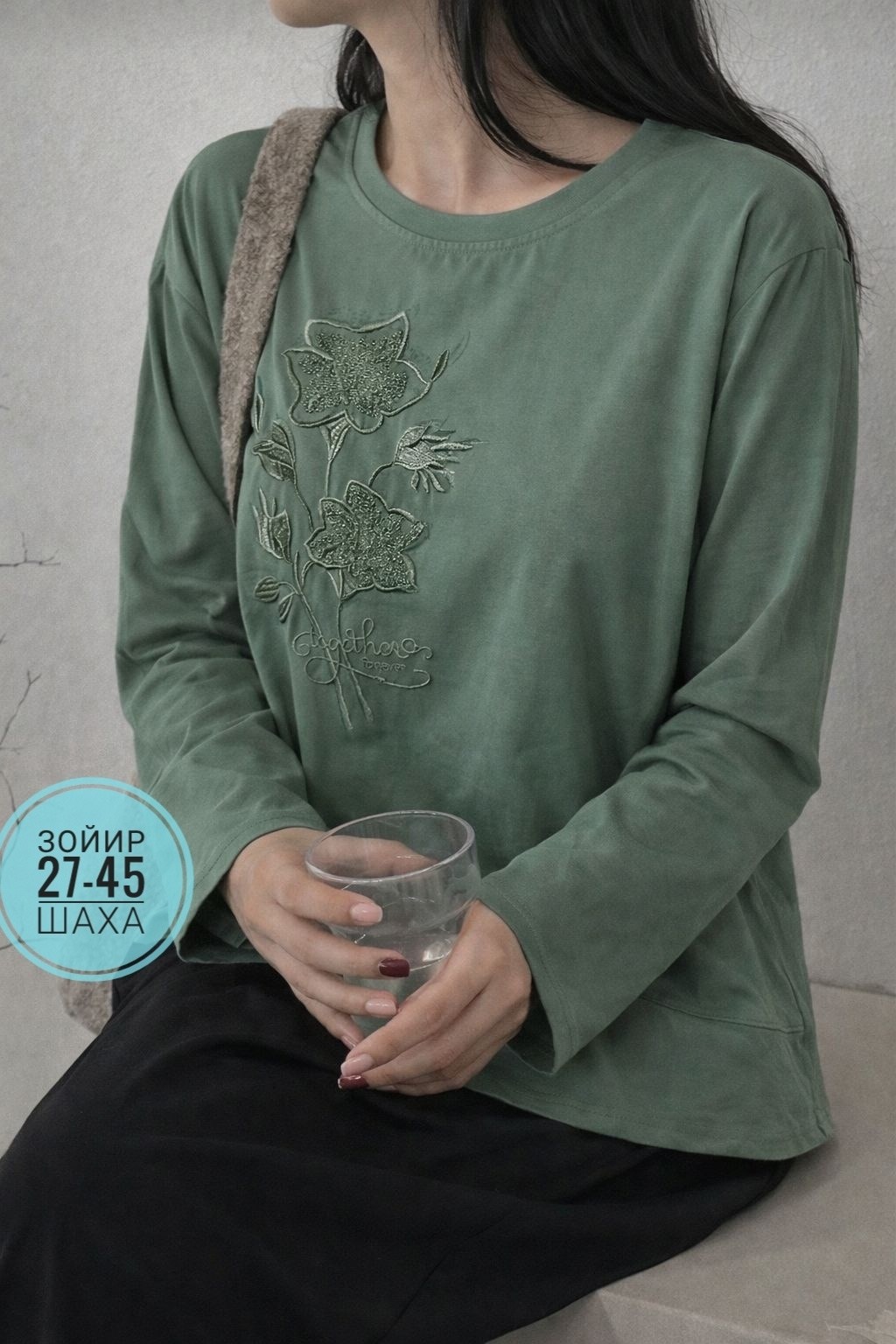 свитшот женская,свитшот,женский свитшот с вышивкой,женский повседневный свитшот с круглым вырезом и вышивкой в китайском стиле,бежевый джемпер