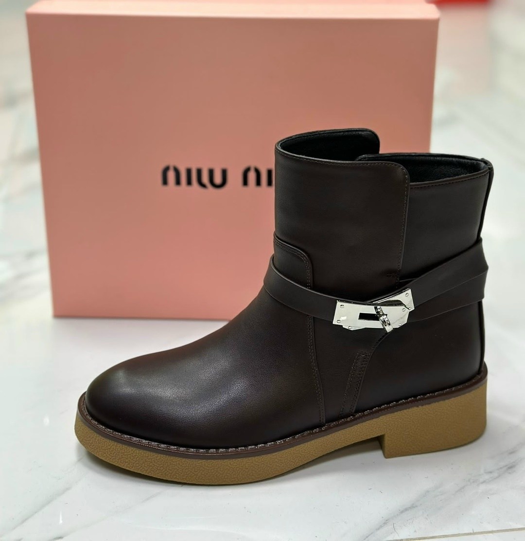 ,женские ботинки,женская ,ботинки miu miu,полусапоги