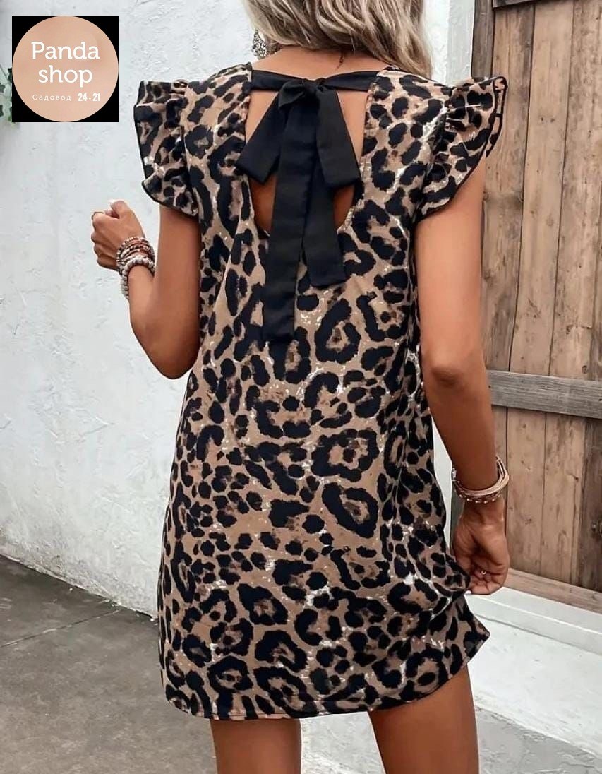 платье с леопардовым принтом,платье женская,платье туника,платье летнее,платье женское леопардовое