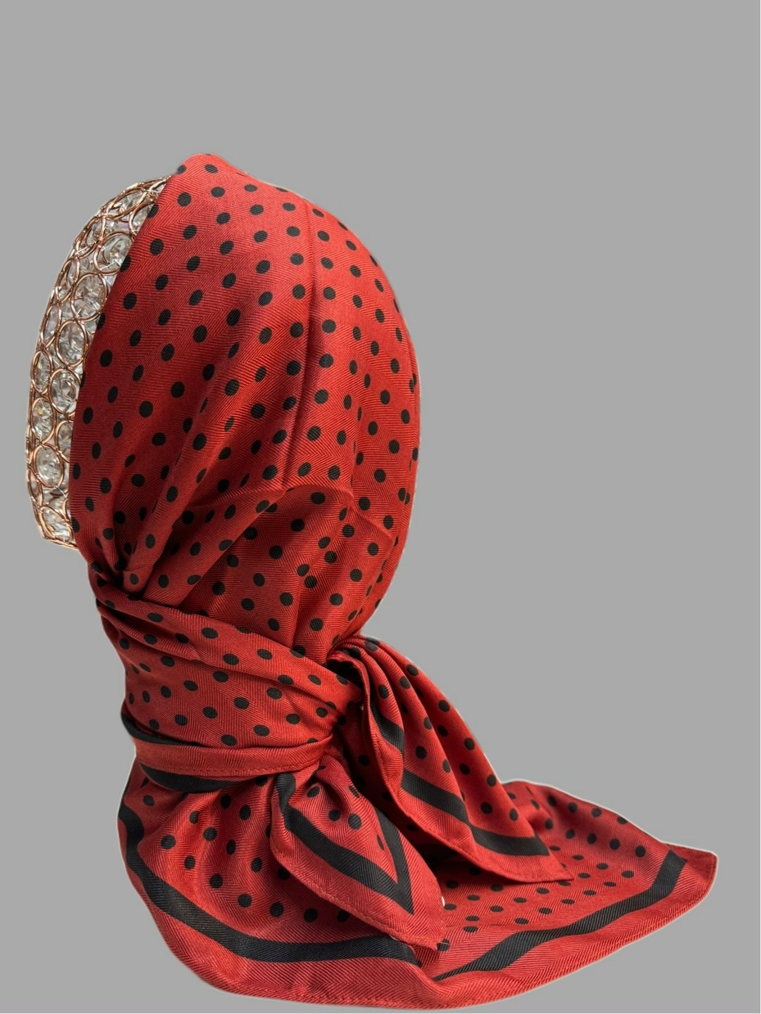 шарф в горошек,платки шарф,платки женские,платок в горошек,шелковый шарф