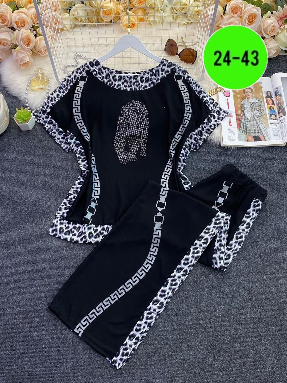 костюм двойка женская,костюм со стразами,костюм с брюками,женские костюмы,костюм с принтом