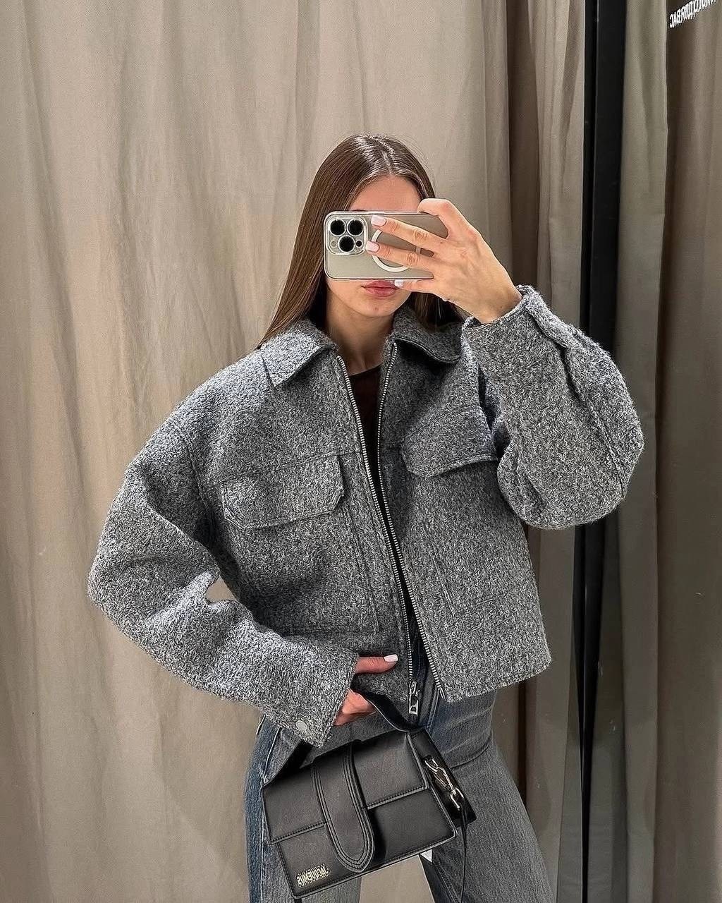 укороченная куртка из твида для женщин,модные стили,куртка бомбер,куртка полупальто на молнии демисезон xs-s,женская куртка